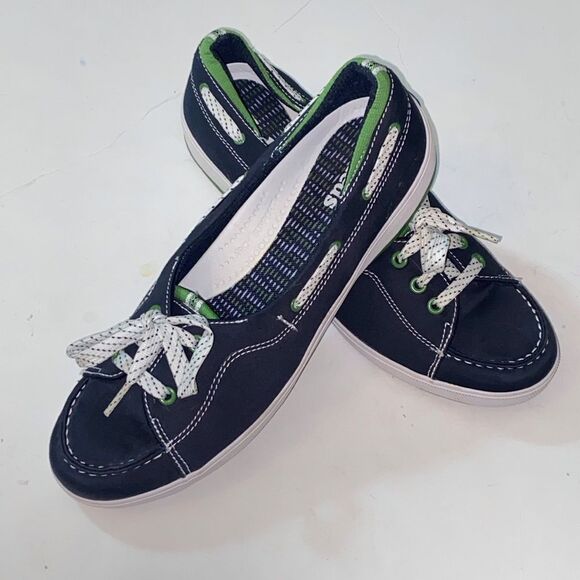 Keds Navy Arch Support Blue and Green Sneakers Gel Flex Women’s Shoes Size 8US - Picture 2 of 15